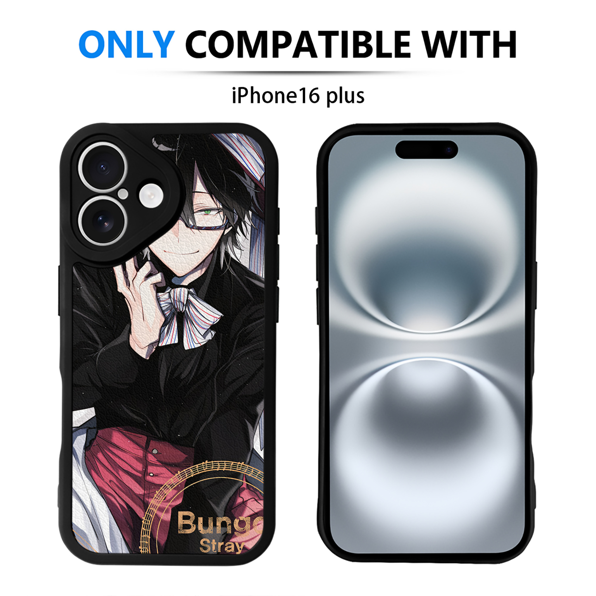（画像用） 文豪ストレイドッグス Bungo Stray Dogs 【iPhone 16シリーズ対応】シリコンスマホケース（レザー調） 材質：シリコン